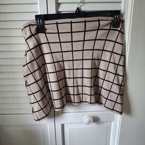Checkered Tan Skirt
